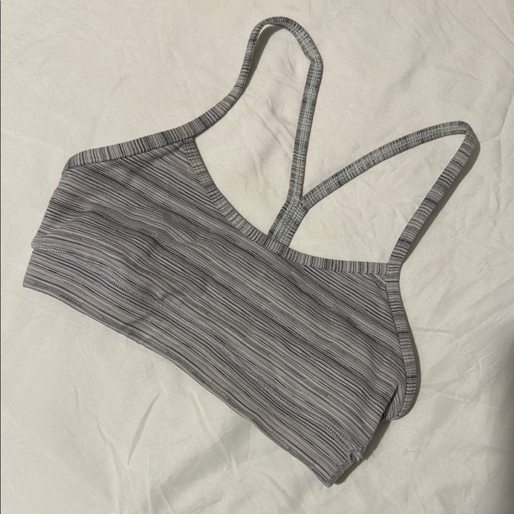 Lululemon Striped Gray Sports Bra size 2